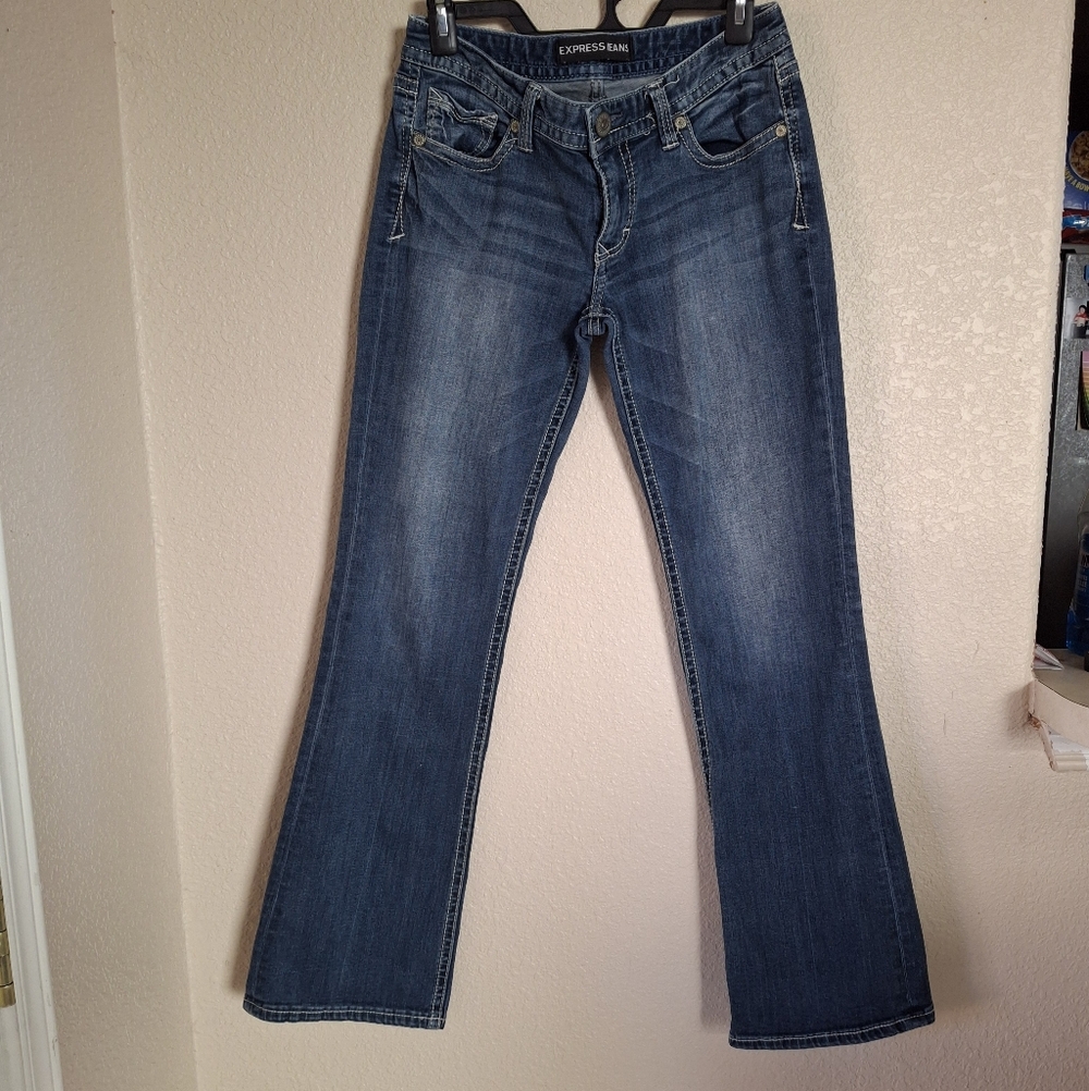 Express Blue Women's Jeans Stella Boot Cut Low Rise Sz 6r